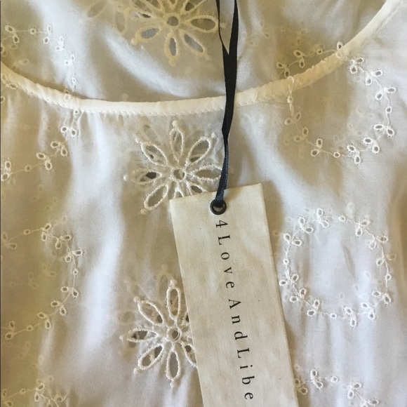 NWT 4LNL Johnny Was Eyelet Tunic Sz S - Picture 5 of 5